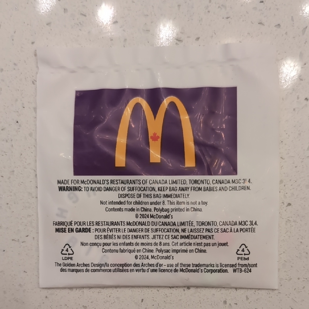 McDonald's White Wrapper with Yellow Arch - Picture 1 of 3